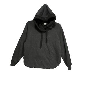 Eddie Bauer Womens‎ XL Sherpa Lined Hoodie Pullover Plush Sweatshirt Cozy Lounge